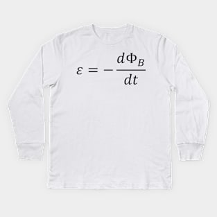 Faraday Law Of Electromagnetic Induction, physics and engineering Kids Long Sleeve T-Shirt